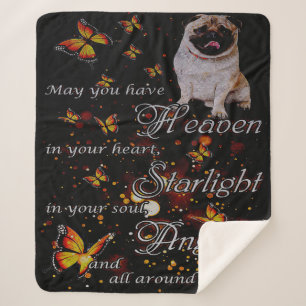 Pug In My Heart, Funny Pug Dog Lover Gift Idea Sherpa Blanket