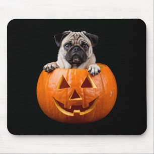 Pug In Pumpkin Halloween Dog Costume Mouse Pad