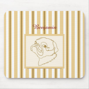 Pug in Style: Your Custom Message Here! Mouse Pad