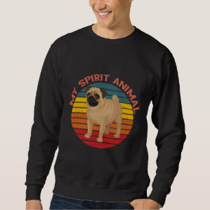 Pug is my spirit animal Retro Style Essential T-Sh Sweatshirt