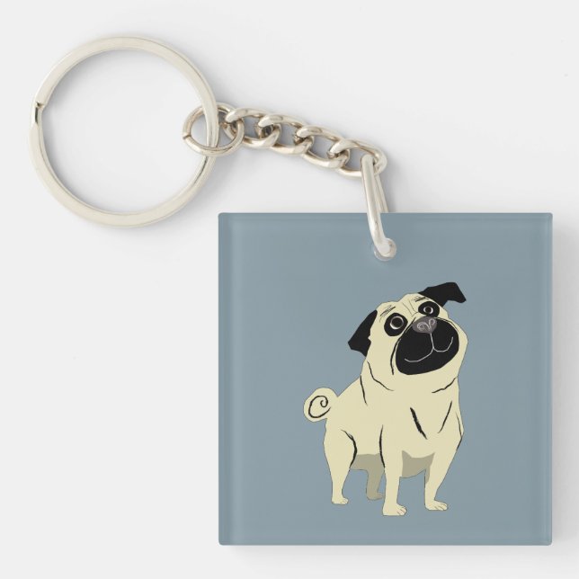 Pug Key Ring (Front)