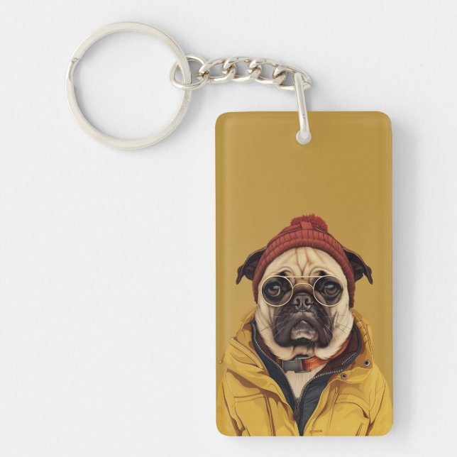 Pug key ring (Front)