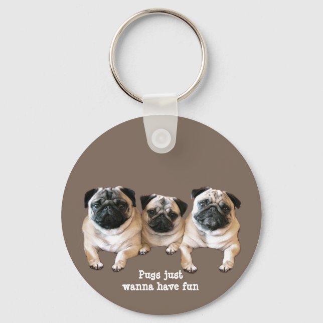 Pug Keychain (Front)