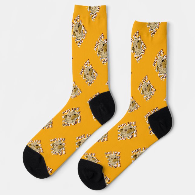 Pug Life Animal Dog Socks (Left)
