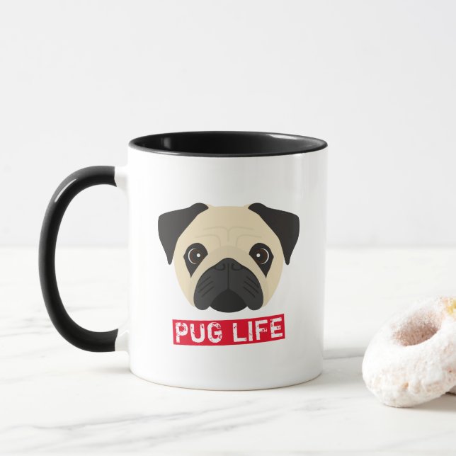 Pug Life Coffee Mug (With Donut)