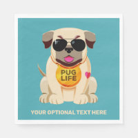 Pug Life custom text & colour