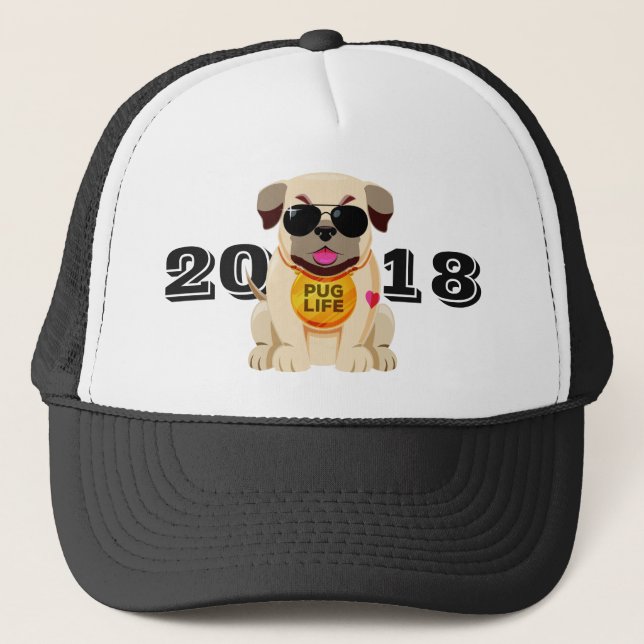 Pug Life custom text hats (Front)