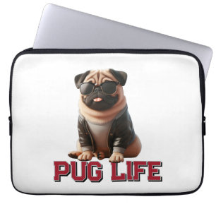 Pug Life Cute Pug Dog Laptop Sleeve