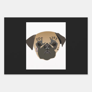 Pug Life Cute Pug Lover Gift Wrapping Paper Sheet