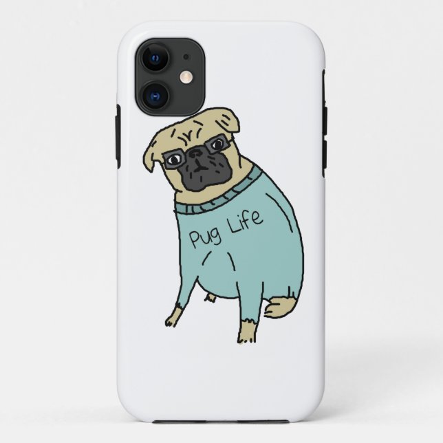 Pug Life - Funny Dog In A Sweater Case-Mate iPhone Case (Back)