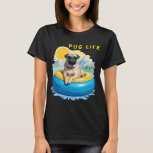 Pug Life Funny Sunglasses Dog T-Shirt