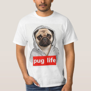 Pug Life Hoodie T-Shirt – Funny Dog Graphic Tee”