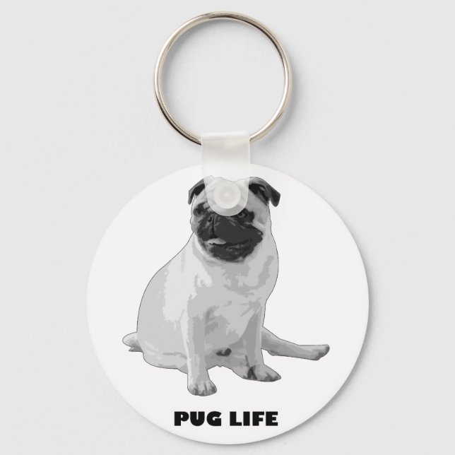 Pug Life Key Ring (Front)