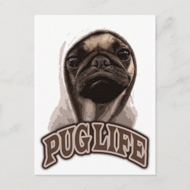 Pug Life Postcard (Front)