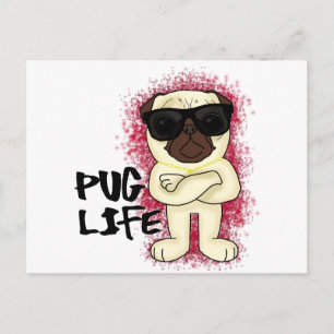 Pug Life Postcard