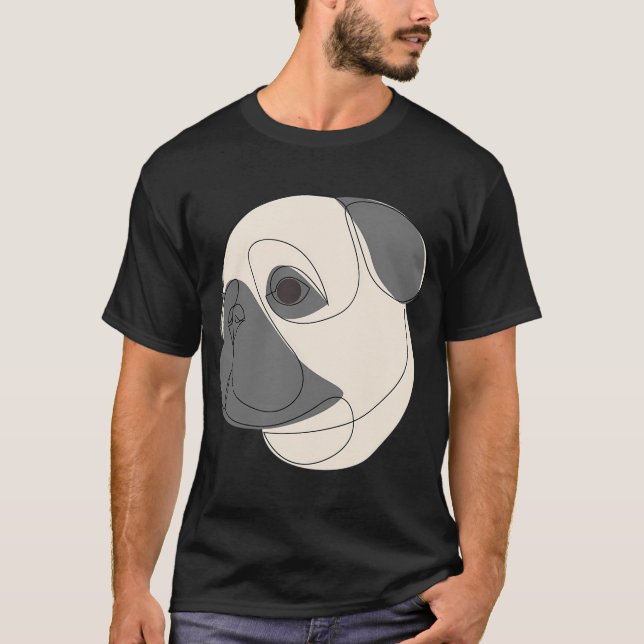 Pug Linear T-Shirt (Front)