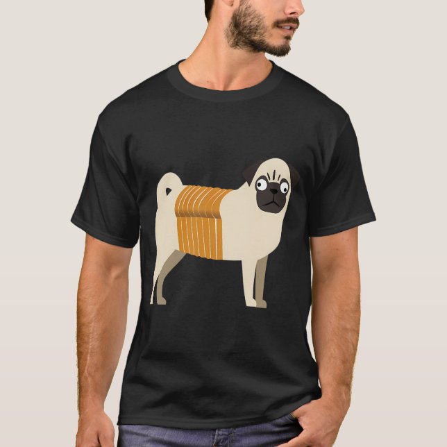 Pug - loaf of bread T-Shirt (Front)