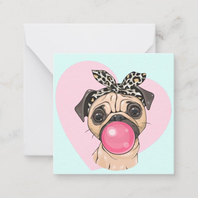 Pug Love Card (Front)