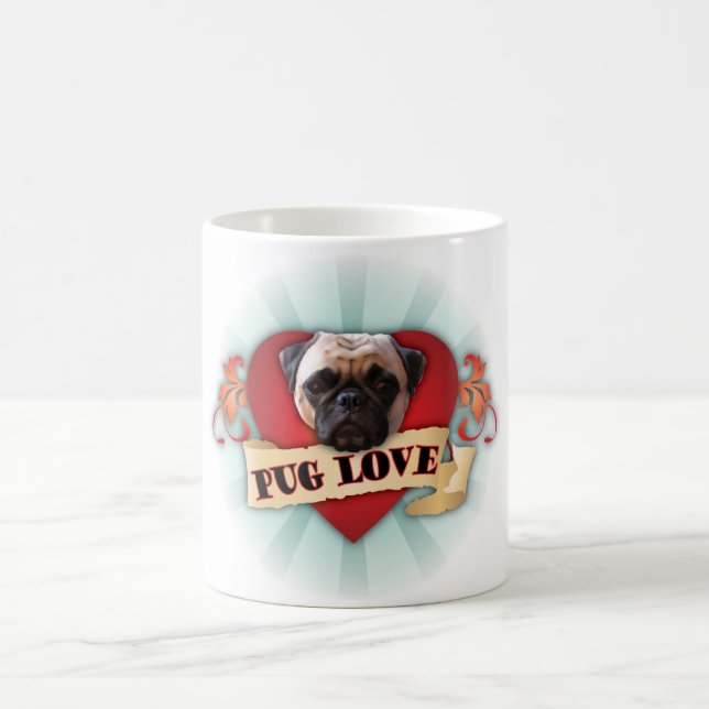 Pug love coffee mug (Center)