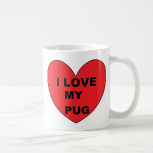 pug love coffee mug