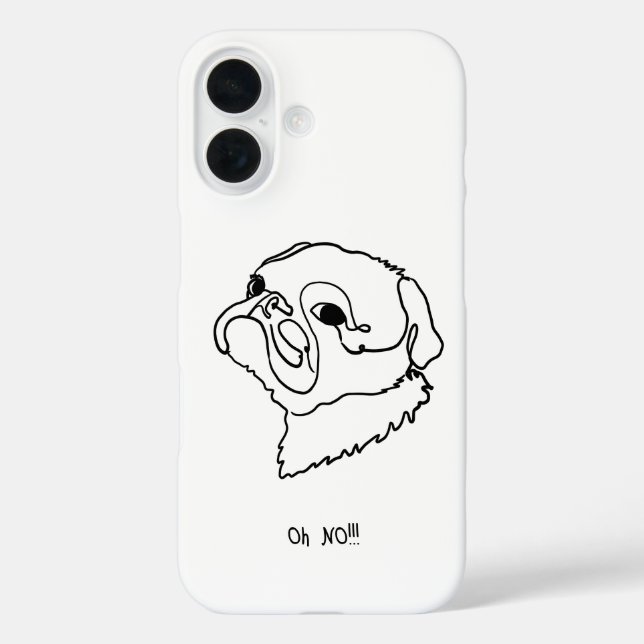 Pug Love: Editable Text Phone Case (Back)