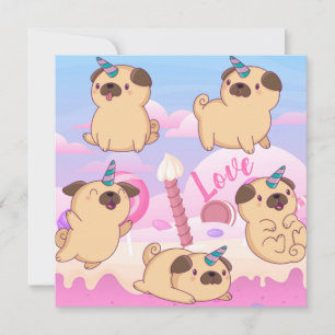 Pug Love Holiday Card