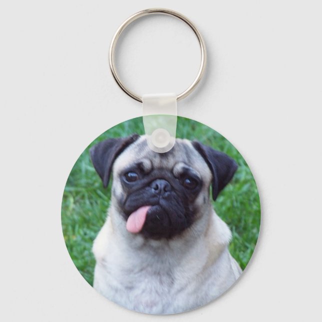 Pug Love Keychain (Front)