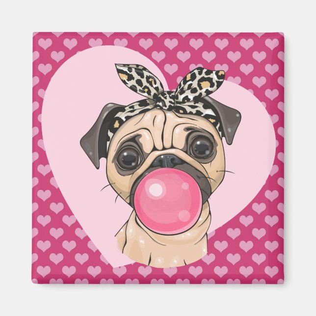 Pug Love Magnet (Front)