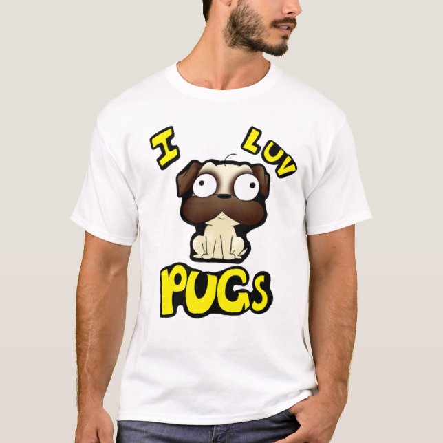 pug love T-Shirt (Front)