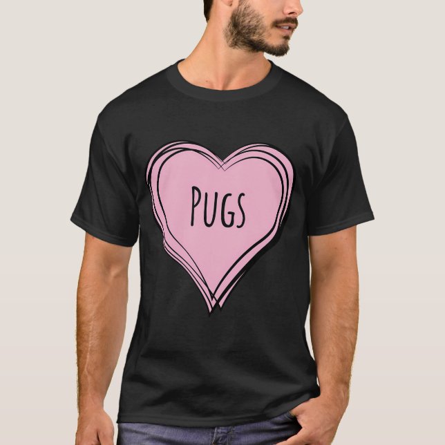Pug Love T-Shirt (Front)
