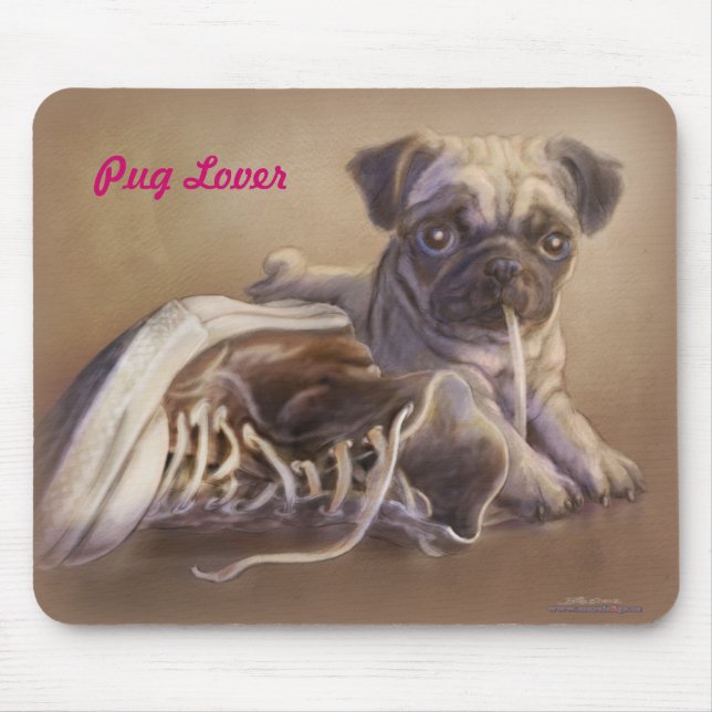 Pug Lover Mouse Pad (Front)