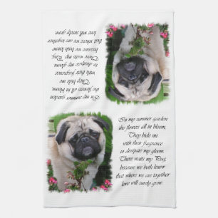 Pug Lovers Art Tea Towel