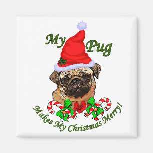 Pug Lovers Christmas Gifts Magnet