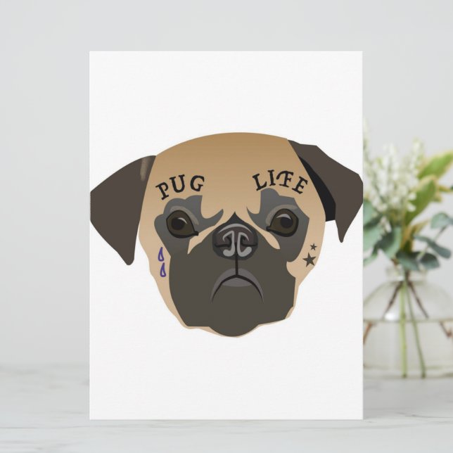 Pug Lovers | Cute Pug Life Menu (Standing Front)