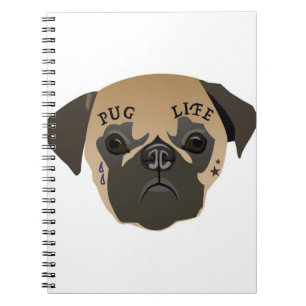 Pug Lovers Cute Pug Life Notebook