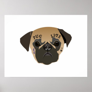 Pug Lovers   Cute Pug Life Poster