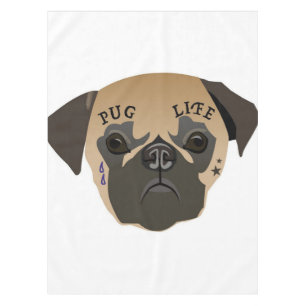Pug Lovers Cute Pug Life Tablecloth