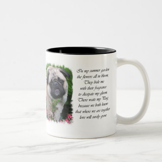 Pug Lovers Gifts Two-Tone Coffee Mug (Right)