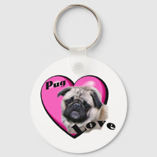 Pug Lovers Key Ring