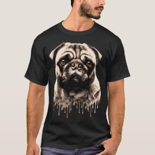 Pug lovers, pug face cool mask T-Shirt