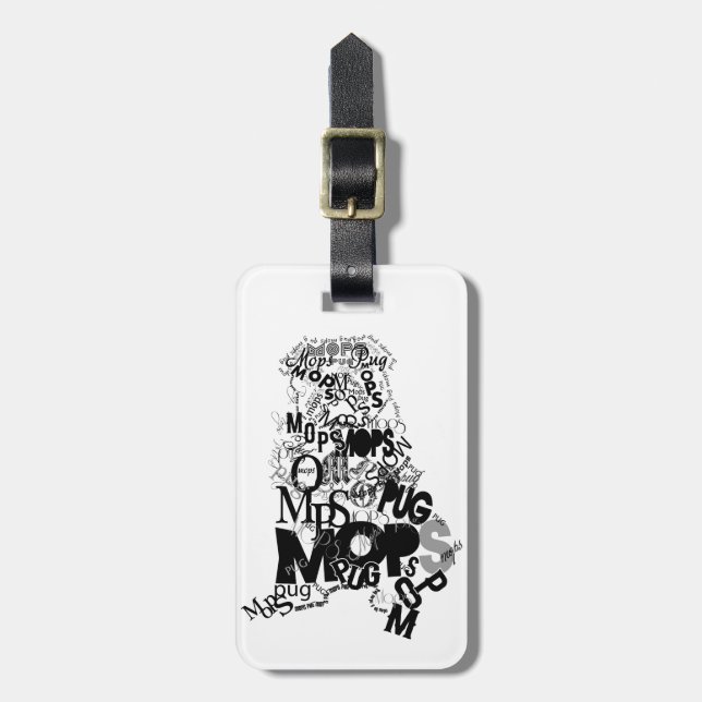 Pug Luggage Tag (Front Vertical)