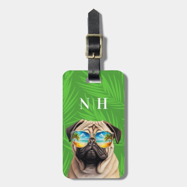 Pug Luggage Tags (Front Vertical)