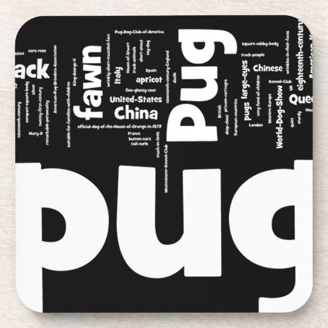 pug mashup.png coaster (Front)