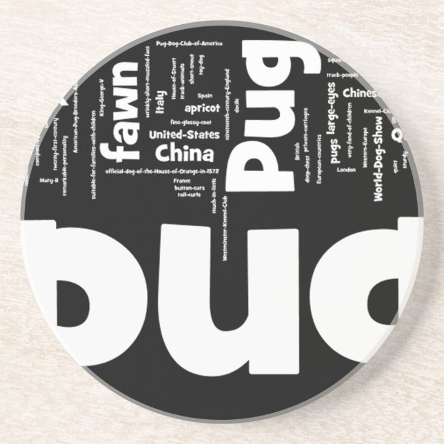 pug mashup.png coaster (Front)