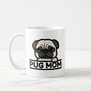 PUG MOM – Funny & Cute Pug Lover Gift Coffee Mug