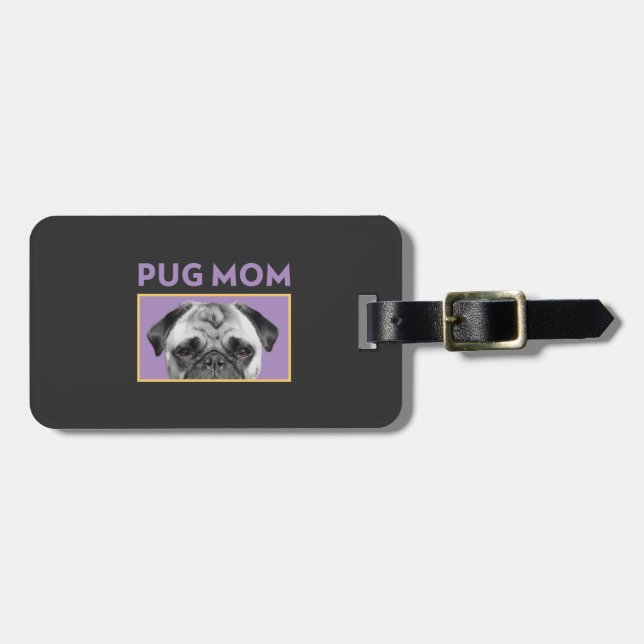 Pug Mom  Luggage Tag (Front Horizontal)