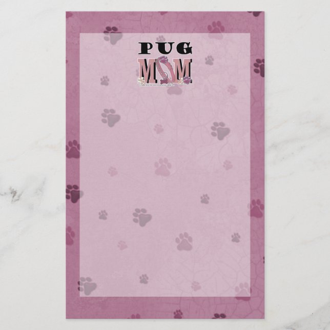 Pug MOM Stationery (Front)