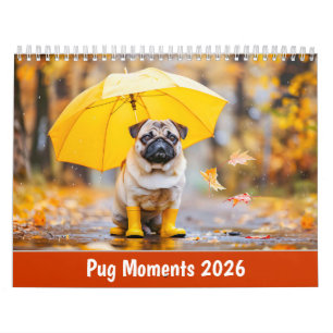 Pug Moments 2026 – A Year of Charm & Whiskers Calendar