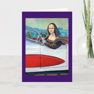 Pug & Mona Lisa in Corvette Cards