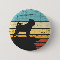 Pug Mops Carlin Retro Vintage 60s 70s Dog Lover